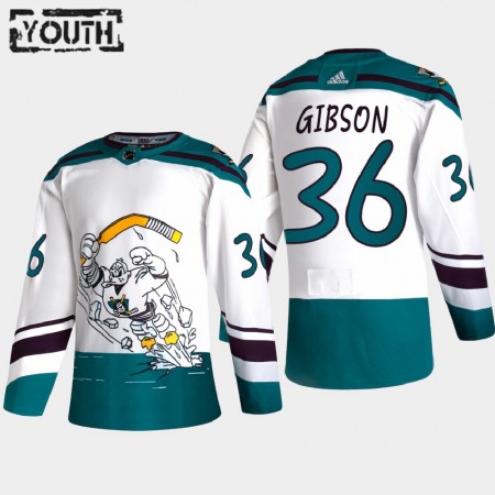 Kinder Eishockey Anaheim Ducks Trikot John Gibson 36 2020-21 Reverse Retro Authentic